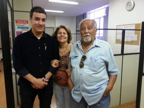 Foto aposentados, Bruno Cruz, Carmen Pereira e Maurílio Ferreira